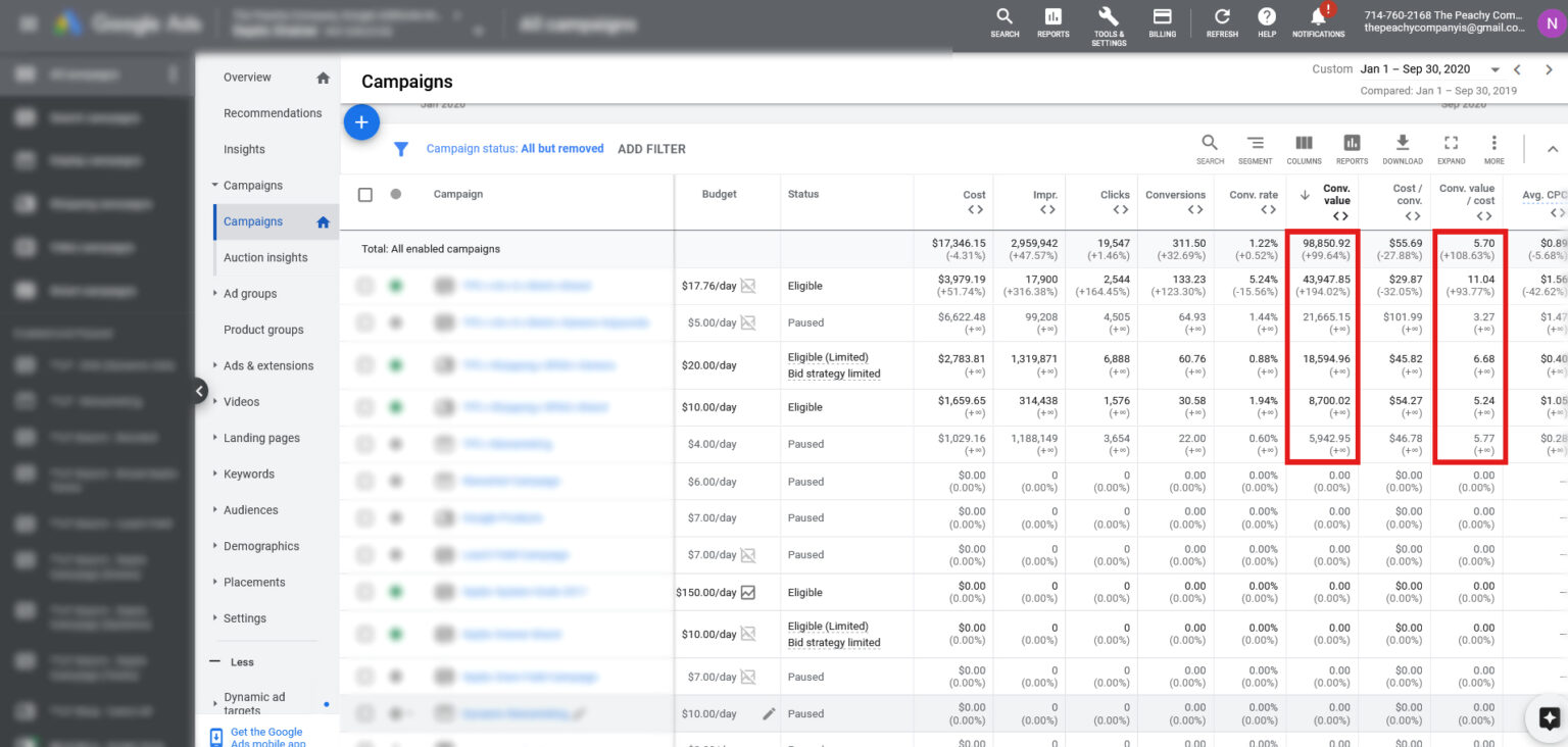 250% YoY growth in revenue and ROAS