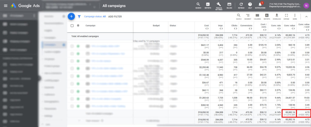 $85K in Google Ads Attributed Revenue in 1 month