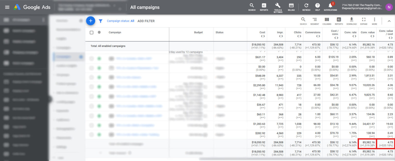 $85K in Google Ads Attributed Revenue in 1 month